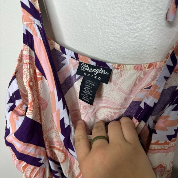 Wrangler Retro® Pink Multicolor Tie Strap Women’s Jumpsuit - Picture 13 of 13